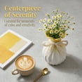 thumbnail image 4 of Unique Bargains Modern Ceramic Flower Vase for Centerpiece Yellow 4.3"L x 4.3"W x 7.9"H, 4 of 7