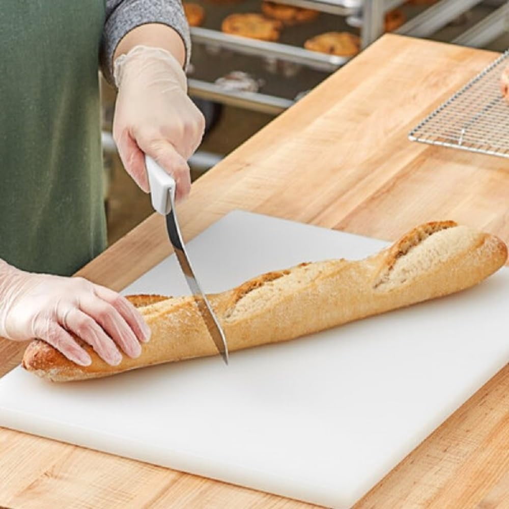 TrueCraftware- 18" x 24" x 3/4" White Plastic Utility Cutting Board- Non-Skid Thick Plastic Chopping Board Cutting Boards for Meat Vegetables Dishwasher Safe Home Kitchen and Restaurants