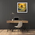 thumbnail image 3 of TEXTZEN 20x20 White Modern Wood Framed Wall Art Titled - Epic Zombie Surfer, 3 of 6