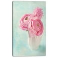 thumbnail image 2 of Pink Ranunculus Flowers in Vase - Floral Canvas Art Print, 2 of 4
