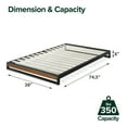 thumbnail image 6 of Zinus Good Design Winner Suzanne 6" Bamboo and Metal Platform Bed - Chestnut Brown, Twin, 6 of 8