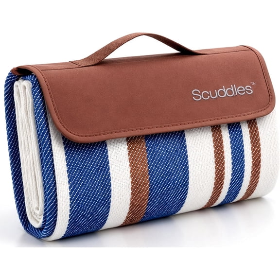 Scuddles 80"x80" Extra Large Picnic Blanket, Waterproof & Foldable, 3-Layer Outdoor Blanket for 6 Adults, Camping, Beach, Park, Grass, Indoor/Outdoor