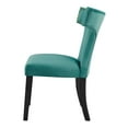 thumbnail image 6 of Side Dining Chair, Nailhead, Set of 2, Teal Blue, Velvet, Modern Contemporary, Kitchen Room Cafe Bistro Restaurant Hospitality, 6 of 10