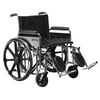 Drive Medical Sentra Extra Heavy Duty Wheelchair, Detachable Full Arms, Elevating Leg Rests, 24" Seat