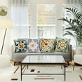 thumbnail image 2 of Ethnic Pattern Blue Boho Pillow Cover 20x20 Inch Southwest Farmhouse Pillow Cover Home Decor Cotton Linen Throw Pillow Case Cushion Cover for Sofa Couch, 2 of 6