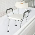 thumbnail image 7 of Yeshouse Shower Chair for Inside Shower, Shower Chair for Inside Shower with Arms and Back, 350 lb Capacity, Adjustable Height, Non-Slip Seat with Padded Armrests & Back, White, 7 of 7
