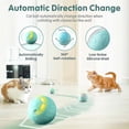 thumbnail image 3 of Interactive Cat Toy Ball with LED Lights - Automatic Rolling Kitten Toy with Intelligent Obstacle Avoidance & Quiet Play for Indoor Cats, 3 of 5