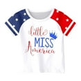 thumbnail image 3 of Hiijoy Toddler Girls Independence Day T-Shirt 4th of July Short Sleeve T Shirt, Sizes 3-13, 3 of 3