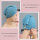 thumbnail image 4 of Paquete de 2 toallas de microfibra para secar el cabello, gorro grueso con botón, toalla para el cabello, envoltura mágica instantánea para secar el cabello, 4 of 5