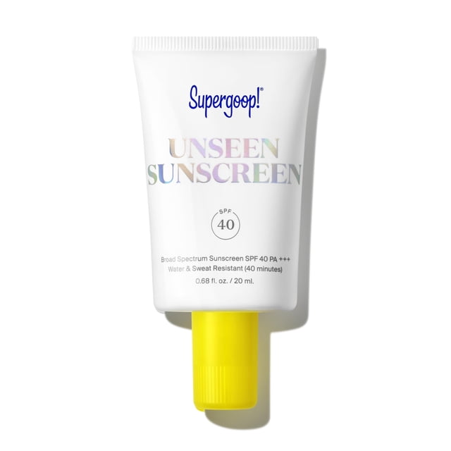 Protector solar Supergoop! Unseen SPF 40, 20 ml, que engancha el maquillaje
