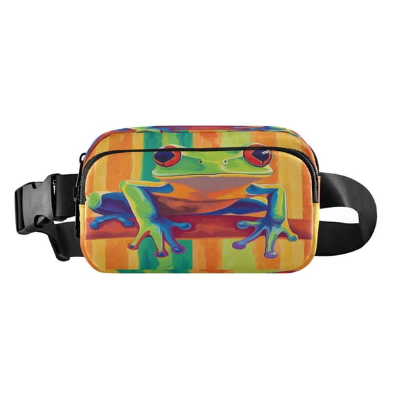 Fanny Pack Fashion Waist Packs Women's Waist Packs Men's Waist Packs Youth's Waist Packs Mobile Wallet Travel Shopping Running Hiking Fanny Pack Green Frog