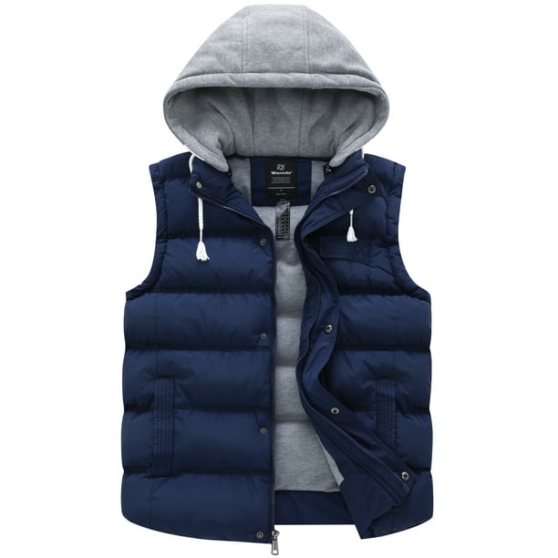 lus diepgaand Effectief Wantdo Men's Insulated Winter Puffer Vest Warm Sleeveless Jacket Gilet Blue  Size S - Walmart.com