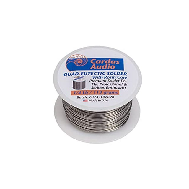 Cardas Soldering Wire Quad Eutectic Silver Solder with rosin flux 1/4 lbs (113g) roll