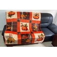 thumbnail image 4 of Dpityserensio Fall Pumpkin Maple Plaid Flannel Quilted Throw Blanket Sofa Bed Decor 51×59in, 4 of 5