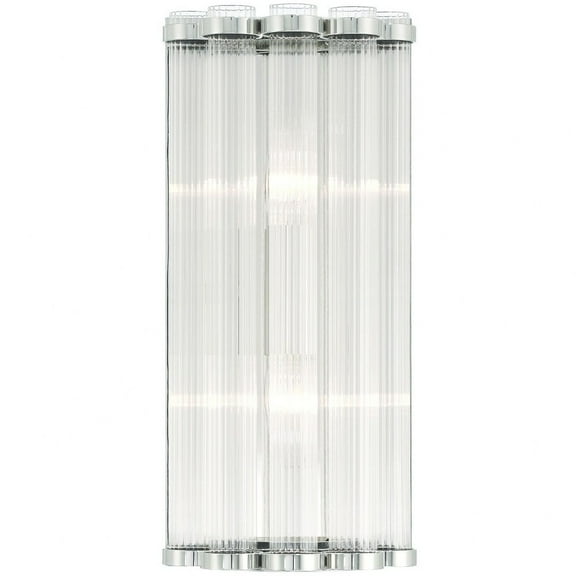 47241-022 Eurofase Lighting Glasbury - 2 Light Wall Sconce-14 Inches Tall and 4 Inches Wide-Nickel Finish