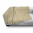 thumbnail image 3 of Geometry Soft Flannel Fleece Throw Blanket, Traditional Shapes Pattern Moroccan Effects Artwork Print, Cozy Plush for Indoor and Outdoor Use, 50" x 70", Earth Yellow, by Ambesonne, 3 of 6