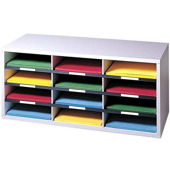Trieur de documents - 12 compartiments - Gris colombe