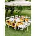thumbnail image 4 of Outdoor Tablecloth with Umbrella Hole for Patio/Picnic/Party/Camping, Summer Sunflowers Waterproof Table Cloth Rectangle Table Cover Washable, Rustic Floral Farmhouse Butterflies Garden (60"x 120"), 4 of 9
