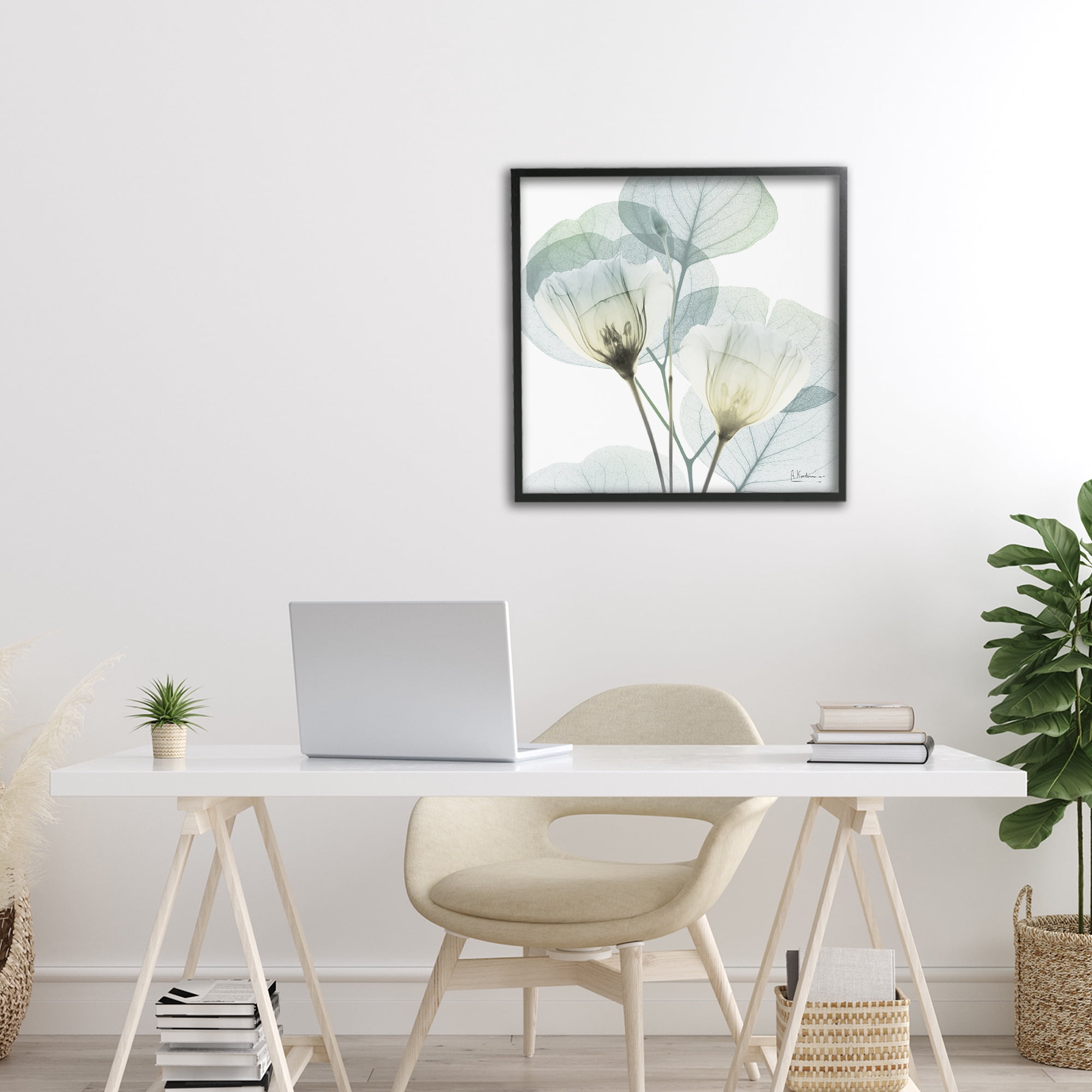 Stupell Industries Divine Fate Flower Leaves Black Framed Giclee Art, design by Albert Koetsier