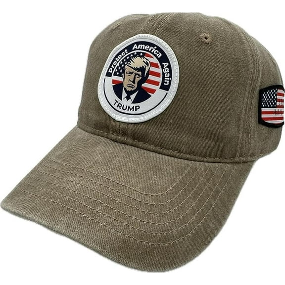 Trump 2024 Campaign Hat | Protect America Again President | Donald Trump Hat USA Flag, Support Trump Denim Hat Cap, Adjustable Baseball Hat