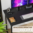 thumbnail image 5 of CL.HPAHKL 47 Inch Office Computer Desk, Modern Simple Style PC Desk with Metal Frame Adjustable Feet Industrial Office Desk Sturdy Computer Table Desk for Home Office Study Writing (1, Black), 5 of 7