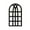 Black, variant on Lipstore Arched window pane mirror, arched farmhouse wall mirror, acrylic vanity mirror, Black
