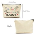 thumbnail image 2 of 1pc Teacher Cosmetic Bag Makeup Bag Toiletry Purse Pouch Portable Organizer Make Up Accessory washable Small Things Storage Printed with Zipper Gift, 2 of 6
