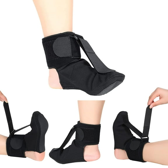2 Pieces Foot Drop Brace Plantar Fasciitis Night Sock Soft Stretching Boot Splint Support Dorsal Drop Foot Brace for Right or Left Foot Sleeping Plantar Fasciitis Stretcher Foot