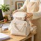 thumbnail image 1 of Bolsa de almuerzo de pana para mujer: bolsa térmica aislante con correa ajustable para el hombro, bolsa refrigeradora reutilizable a prueba de fugas para el trabajo, la escuela, picnics y viajes., 1 of 6