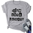 thumbnail image 1 of YourTops T-Shirt Femme Élever des Gentils Humains T-Shirt (US S, 2-Gris), 1 of 2