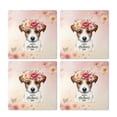 thumbnail image 2 of Happy Mother's Day Jack Russell Terrier with Flower Crown and Greeting Card Set of 4 Stone Coasters Parson Jack Dog Lover 4x4in Absorbent Soapstone Coaster - 13004, 2 of 5