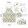 thumbnail image 7 of Cartoon Tractors Hay Bales White Pattern Apron-Garden Aprons for Women with Pockets-Cotton Linen Waterproof Kitchen Cooking Gardening Aprons Adjustable for Kitchen,Cooking,BBQ and Salon 33x27 Inch, 7 of 7