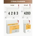 thumbnail image 3 of Wall-Mount Mailbox with One Flag Kit and Three Sets of 0-9 Mailbox Number Stickers, Mailboxes for Outside, Galvanized Steel Rust-Proof Metal Post Box, 7.1"x3.9"x10.24", Textured White AMB05W, 3 of 9