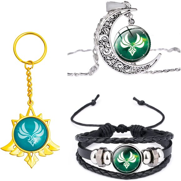 IGUOHAO Bracelet, IGUOHAO Vision et Collier IGUOHAO, 3 Pcs Jeu IGUOHAO Élément Costume Il de Dieu, Bracelet Ajustable IGUOHAO Bracelet Lumineux Animal