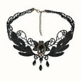 thumbnail image 1 of Black Lace Jewelry Handmade Collarbone Chain, 1 of 4