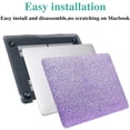 thumbnail image 4 of Compatible avec MacBook Pro 13 Pouces Étui 2020 2019 2018 2017 2016 A2338 M1 A2289 A2251 A2159 A1989 A1706, Étui Rigide en Cuir Protecteur pour MacBook Pro 13 Pouces, Violet, 4 of 7