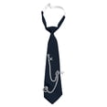 thumbnail image 5 of Conairie Womens Mens Ties Punk Metal Chain Black Necktie for Girl School Uniform Shirt Party Prom Business Accessory Navy One Size, 5 of 5