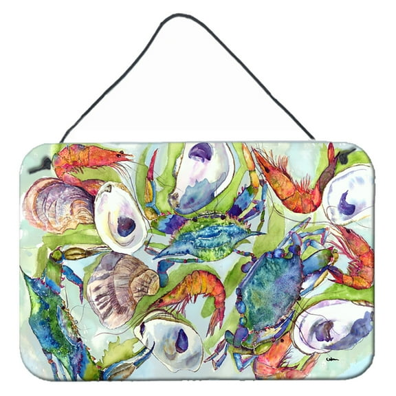 Carolines Treasures 8547DS812 Crab Wall or Door Hanging Prints 8HX12W multicolor