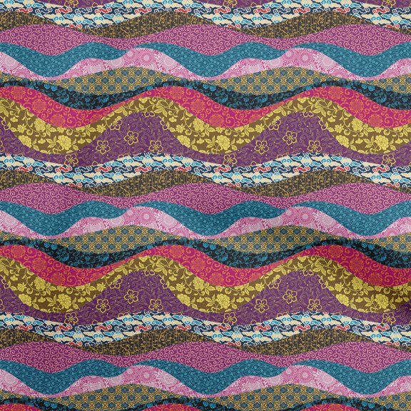 oneOone Cotton Flex Purple Fabric Floral Quilting Supplies Print Sewing Fabric By The Yard 40 Inch Wide