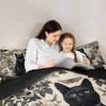thumbnail image 5 of Homewish Skull Black Cat 7-Piece Twin Bedding,Vintage Flowers Bedding Comforter Set,Cream Black,Halloween Bed Set,Black Reversible, 5 of 8