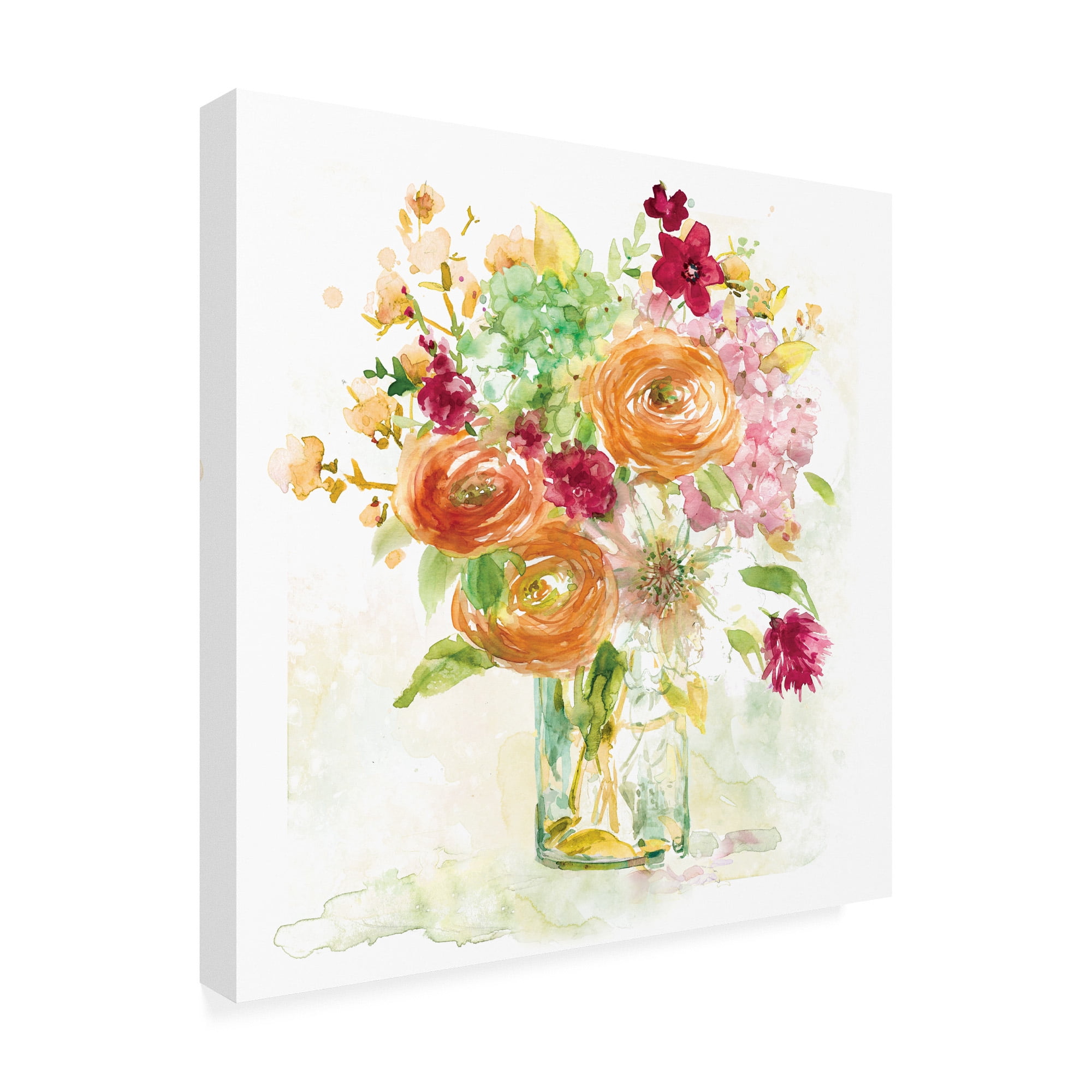 Trademark Fine Art 'Garden Jar III' Canvas Art by Elizabeth Franklin
