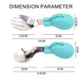 thumbnail image 2 of Juego de cuchara para niños, cuchara spork de silicona para entrenamiento de bebés, vajilla para niños de acero inoxidable 316, 2 of 5