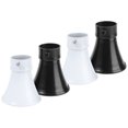 thumbnail image 1 of 4 piezas de accesorios para varillas romanas de trompeta, tapón de barra de cortina rígida (blanco y negro), 1 of 6