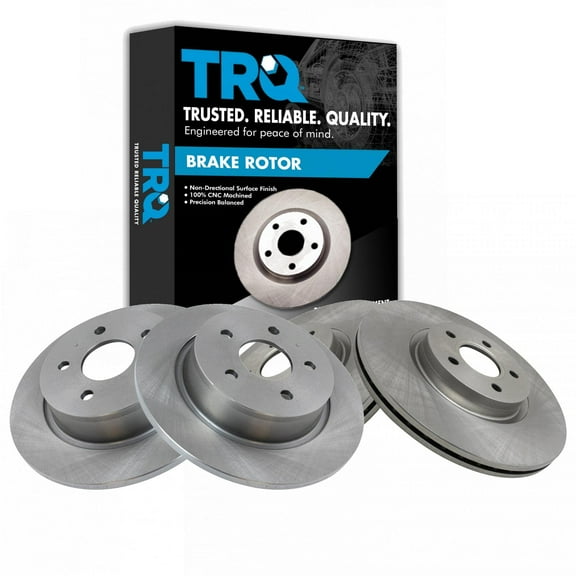 TRQ Front and Rear Brake Rotors Set Fits Select 2013-2016 Ford Escape 2014-2018 Transit Connect
