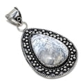 thumbnail image 2 of Natural Dendrite Opal Gemstone 925 Sterling Silver Gift Pendant 2.52", 2 of 2