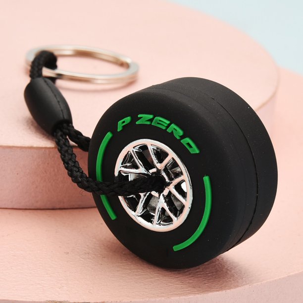 Lindo llavero de neumático, pequeño llavero de neumático, colgante para bolso de coche, amuleto para hombres, regalos para amantes de los coches, accesorios para automóviles