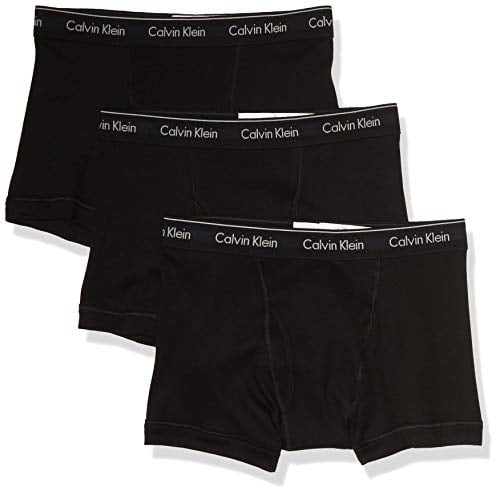 Calvin Klein Men's Underwear Cotton Classics Multipack Trunks, Black 3