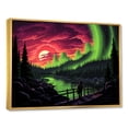 thumbnail image 2 of Designart "Nursery Adorned with Colorful Cute Animals I" Landscapes Framed Wall Art - Traditional Red Northern Lights Living Room Framed Canvas Art, 2 of 6
