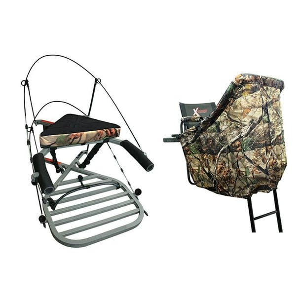 XStand XSCT314 X1 Climbing Hunting Tree Stand & XATA605 Camouflage Blind Kit