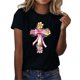 thumbnail image 2 of Blusas de Manga Corta para las Mujeres Divertida Impresión Cuello Redondo Camiseta Vintage, Blusas de Primavera para las Mujeres, 2 of 4